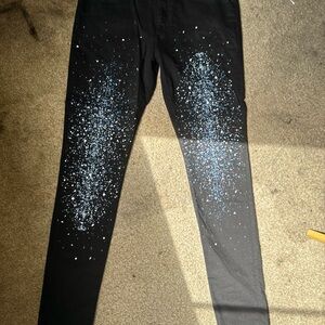 Black and Blue Splatter Men’s Jeans